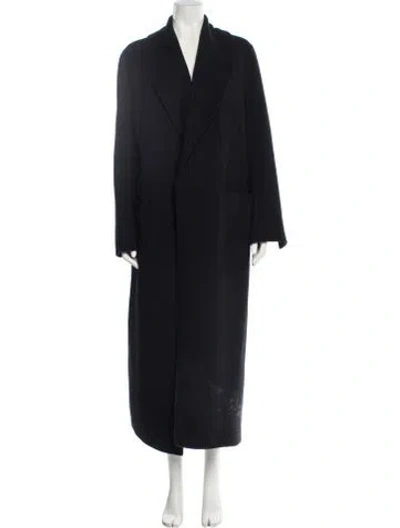 Pre-owned Totême Wool Faux Fur Coat In Black