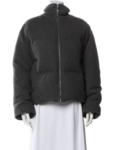 Pre-owned Totême Wool Faux Fur Jacket In Gray