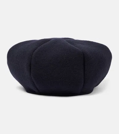 Totême Wool Felt Beret In Blue