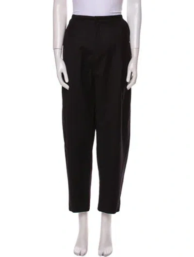 Pre-owned Totême Wool Flannel Straight Leg Pants In Black