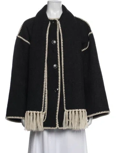 Pre-owned Totême Wool Jacket In Black/neutrals