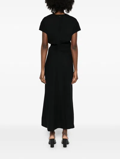 Totême Wool Long Dress In Black
