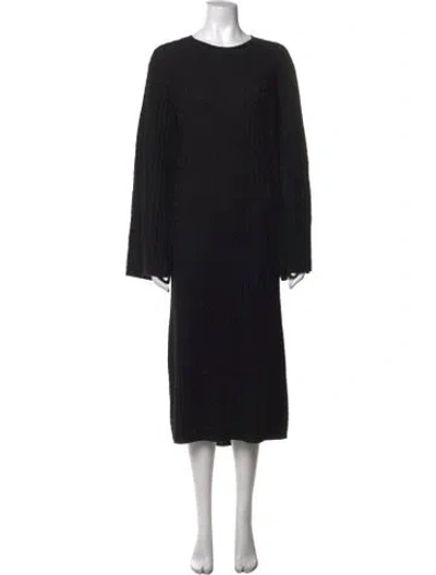 Pre-owned Totême Wool Long Dress In Black