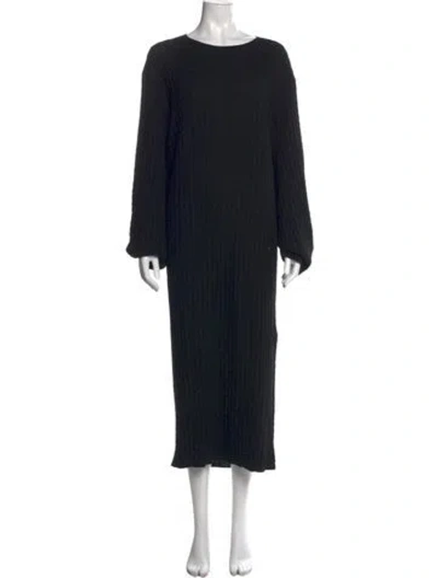 Pre-owned Totême Wool Long Dress In Black