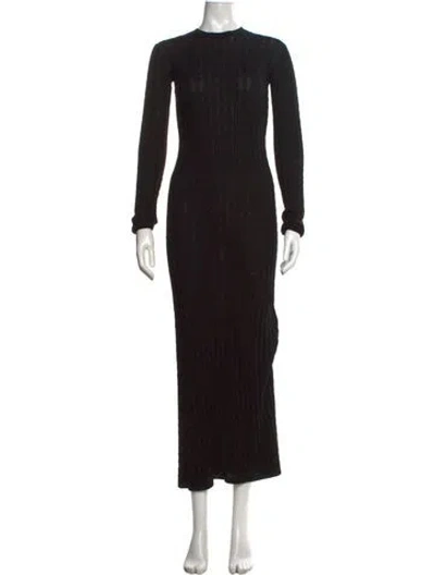 Pre-owned Totême Wool Long Dress In Black