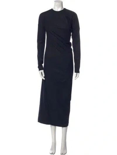 Pre-owned Totême Wool Long Dress In Blue