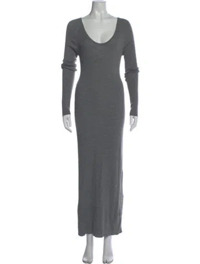 Pre-owned Totême Wool Long Dress In Gray