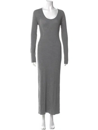 Pre-owned Totême Wool Long Dress W/ Tags In Gray