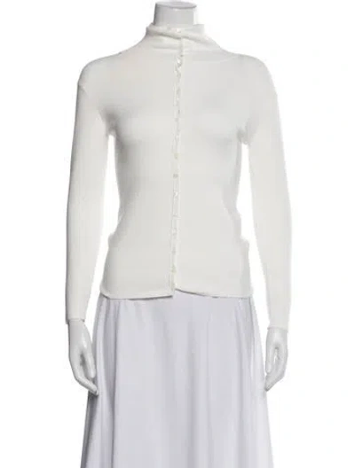 Pre-owned Totême Wool Long Sleeve Button-up Top W/ Tags In White