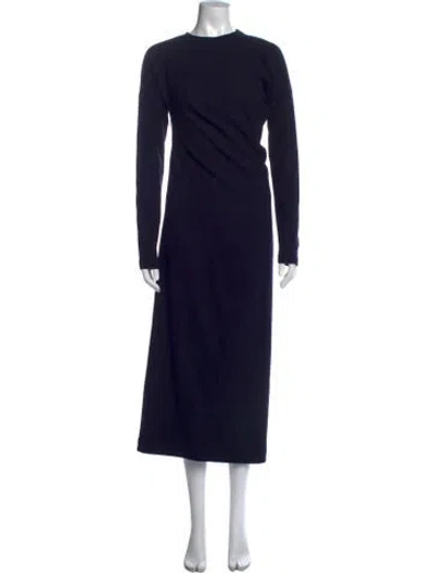 Pre-owned Totême Wool Midi Length Dress In Blue