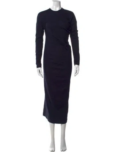 Pre-owned Totême Wool Midi Length Dress In Blue