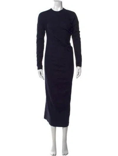 Pre-owned Totême Wool Midi Length Dress In Blue