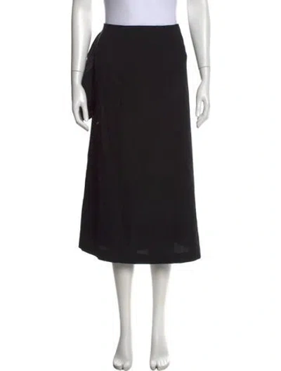 Pre-owned Totême Wool Midi Length Skirt In Black