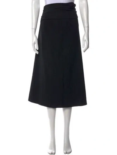 Pre-owned Totême Wool Midi Length Skirt In Black