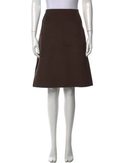 Pre-owned Totême Wool Midi Length Skirt In Brown