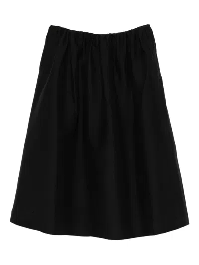Totême Toteme Wool Midi Skirt In Black