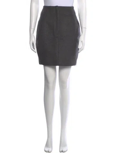 Pre-owned Totême Wool Mini Skirt In Gray