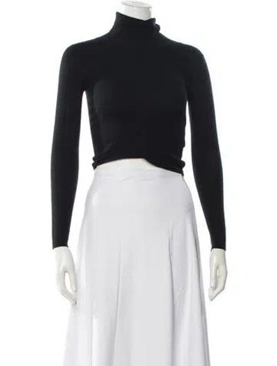 Pre-owned Totême Wool Mock Neck Sweater In Black