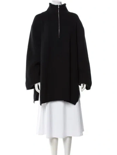 Pre-owned Totême Wool Mock Neck Sweater In Black