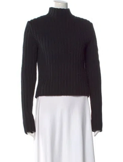 Pre-owned Totême Wool Mock Neck Sweater In Black