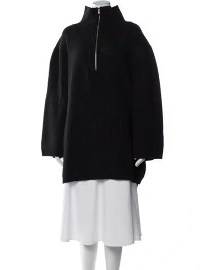 Pre-owned Totême Wool Mock Neck Sweater In Black