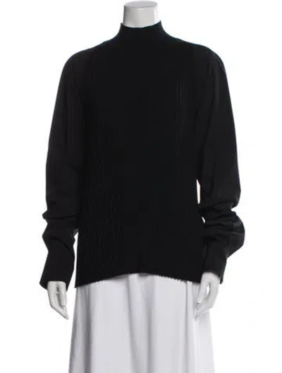 Pre-owned Totême Wool Mock Neck Sweater In Black