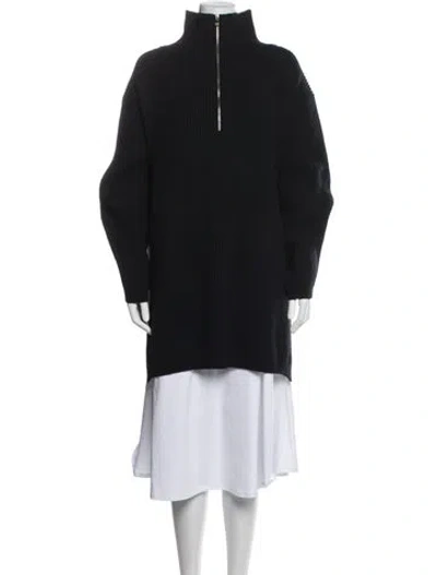 Pre-owned Totême Wool Mock Neck Sweater In Black
