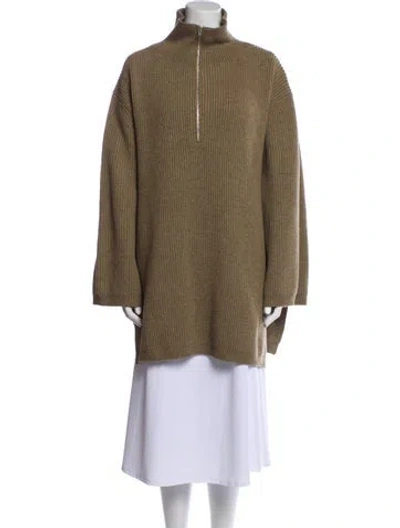 Pre-owned Totême Wool Mock Neck Sweater In Brown