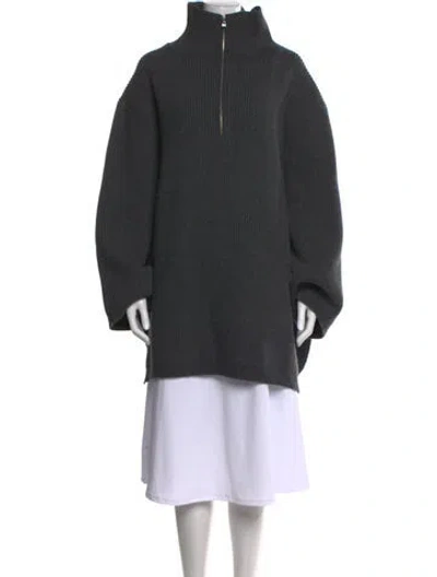 Pre-owned Totême Wool Mock Neck Sweater In Gray