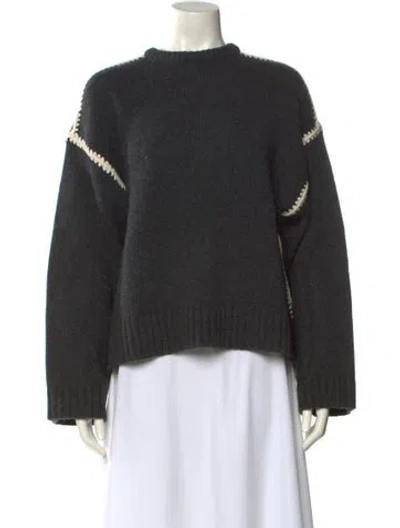 Pre-owned Totême Wool Mock Neck Sweater In Gray