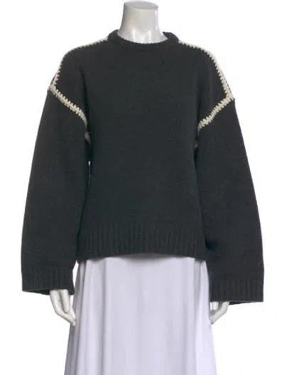 Pre-owned Totême Wool Mock Neck Sweater In Gray