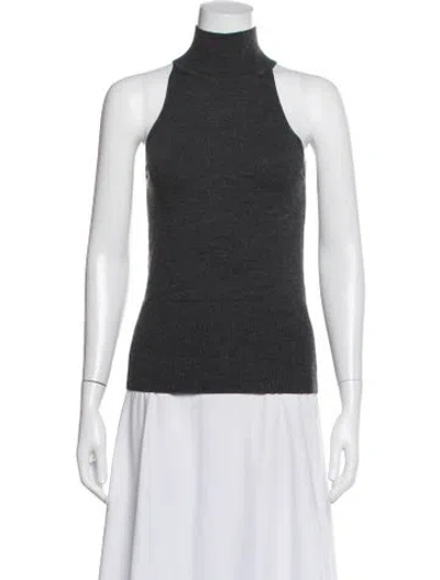 Pre-owned Totême Wool Mock Neck Sweater In Gray