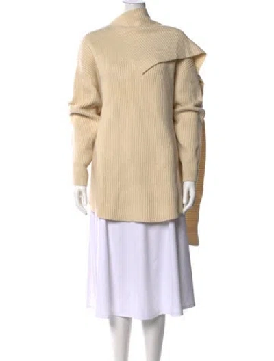 Pre-owned Totême Wool Mock Neck Sweater In Neutrals