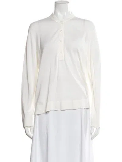Pre-owned Totême Wool Mock Neck Sweater In White