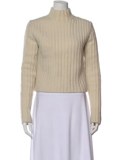 Pre-owned Totême Wool Mock Neck Sweater In Yellow
