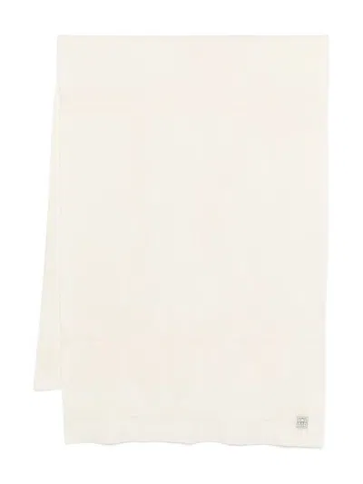 Totême Toteme Wool Monogram Scarf In White