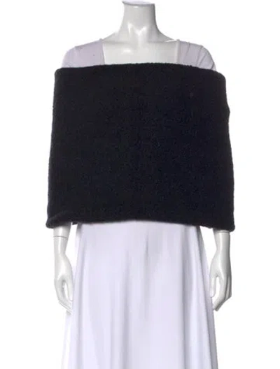 Pre-owned Totême Wool Off-the-shoulder Sweater In Black
