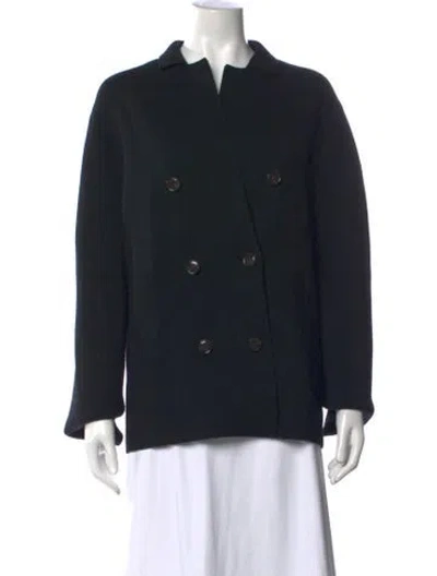 Pre-owned Totême Wool Open Front Sweater In Black
