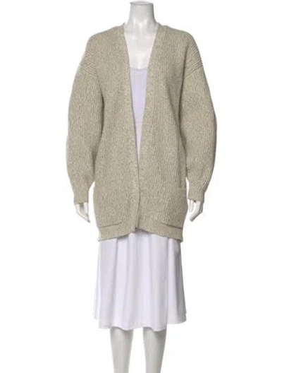 Pre-owned Totême Wool Open Front Sweater In Neutral