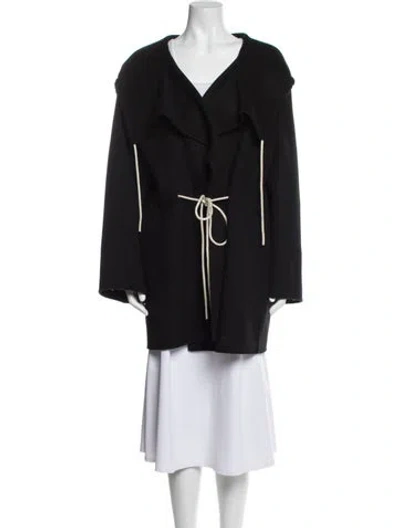 Pre-owned Totême Wool Peacoat In Black