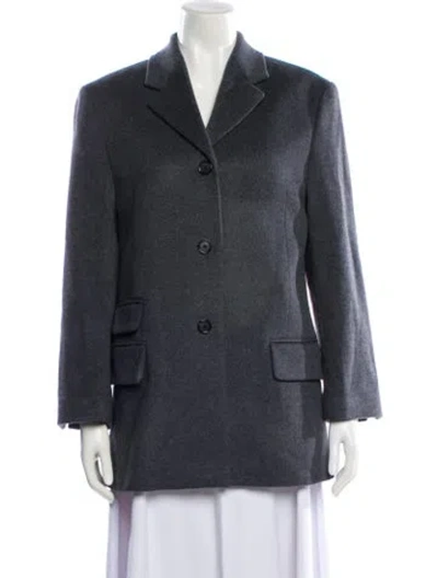 Pre-owned Totême Wool Peacoat In Gray