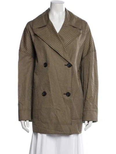 Pre-owned Totême Wool Plaid Print Blazer In Neutral