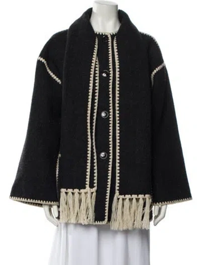 Pre-owned Totême Wool Printed Jacket In Gray