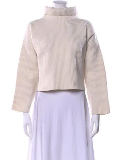 Pre-owned Totême Wool Rib Knit Wool Sweater In Pink