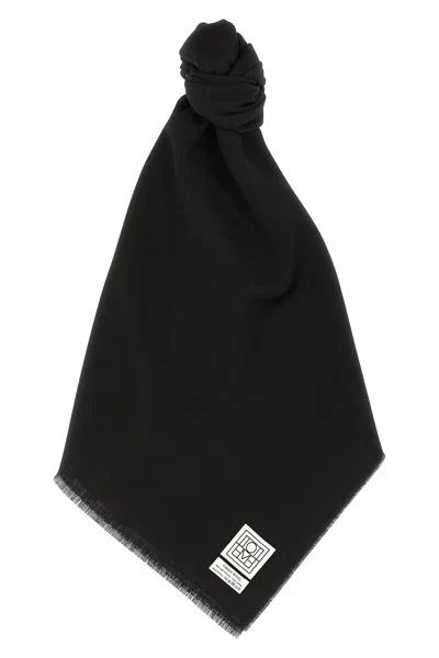 Totême Wool Scarf In Burgundy