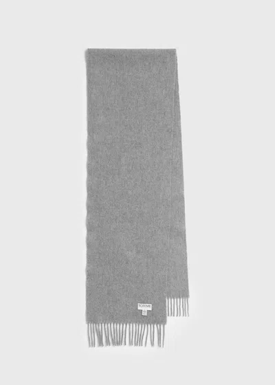 Totême Wool Scarf Grey Melange In Gray