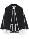 Totême Toteme Embroidered Scarf Wool Jacket In Black