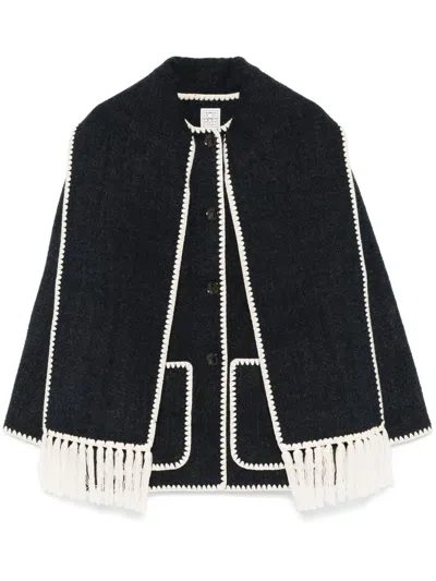 Totême Wool Scarfed Jacket In Multi