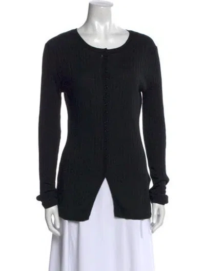 Pre-owned Totême Wool Scoop Neck Sweater In Black