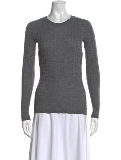 Pre-owned Totême Wool Scoop Neck Sweater In Gray